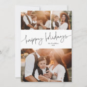 スクリプシンプルトhappy holidays photo collage シーズンカード (正面)