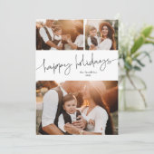 スクリプシンプルトhappy holidays photo collage シーズンカード (スタンド正面)