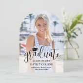 スクリプスタイリッシュトと写真の卒業発表 招待状 (スタンド正面)