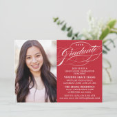 スクリプスタイリッシュトエレガント卒業パーティの招待状 招待状 (スタンド正面)