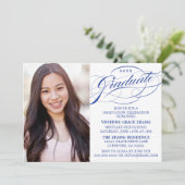 スクリプスタイリッシュトエレガント卒業パーティの招待状 招待状 (スタンド正面)