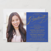 スクリプスタイリッシュトエレガント卒業パーティの招待状 招待状 (正面)