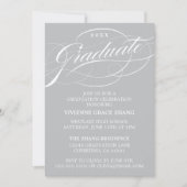 スクリプスタイリッシュトエレガント卒業パーティの招待状 招待状 (正面)