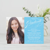 スクリプスタイリッシュトエレガント卒業パーティの招待状 招待状 (スタンド正面)