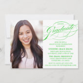 スクリプスタイリッシュトエレガント卒業パーティの招待状 招待状 (正面)