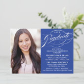 スクリプスタイリッシュトエレガント卒業パーティの招待状 招待状 (スタンド正面)