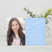 スクリプスタイリッシュトエレガント卒業パーティの招待状 招待状 (スタンド正面)