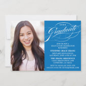 スクリプスタイリッシュトエレガント卒業パーティの招待状 招待状 (正面)