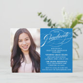 スクリプスタイリッシュトエレガント卒業パーティの招待状 招待状 (スタンド正面)