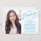 スクリプスタイリッシュトエレガント卒業パーティの招待状 招待状 (正面)