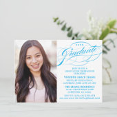 スクリプスタイリッシュトエレガント卒業パーティの招待状 招待状 (スタンド正面)