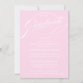 スクリプスタイリッシュトエレガント卒業パーティの招待状 招待状 (正面)