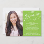 スクリプスタイリッシュトエレガント卒業パーティの招待状 招待状 (正面)