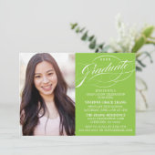 スクリプスタイリッシュトエレガント卒業パーティの招待状 招待状 (スタンド正面)