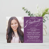 スクリプスタイリッシュトエレガント卒業パーティの招待状 招待状 (スタンド正面)