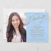 スクリプスタイリッシュトエレガント卒業パーティの招待状 招待状 (正面)