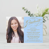 スクリプスタイリッシュトエレガント卒業パーティの招待状 招待状 (スタンド正面)