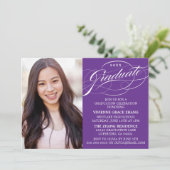 スクリプスタイリッシュトエレガント卒業パーティの招待状 招待状 (スタンド正面)