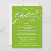 スクリプスタイリッシュトエレガント卒業パーティの招待状 招待状 (正面)