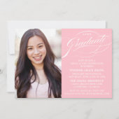 スクリプスタイリッシュトエレガント卒業パーティの招待状 招待状 (正面)