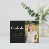 スクリプスタイリッシュトカジュアル写真 |卒業 招待状 (スタンド正面)