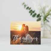 スクリプスタイリッシュトタイポグラフィ |さん結婚ありがとう ポストカード (スタンド正面)