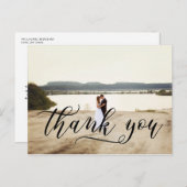 スクリプスタイリッシュトタイポグラフィ |さん結婚ありがとう ポストカード (正面/裏面)