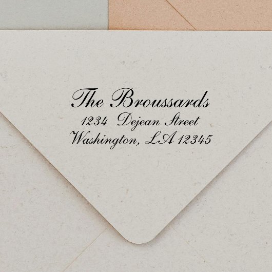 スクリプスタイリッシュトパーソナライズされた差出人住所 セルフインキングスタンプ