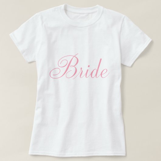 スクリプスタイリッシュトピンクブライド Tシャツ (デザイン正面)