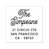 スクリプスタイリッシュトファミリ名と差出人住所 セルフインキングスタンプ (デザイン)