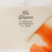 スクリプスタイリッシュトファミリ名と差出人住所 セルフインキングスタンプ