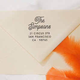 スクリプスタイリッシュトファミリ名と差出人住所 セルフインキングスタンプ