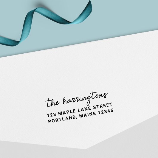 スクリプスタイリッシュトファミリ名差出人住所 セルフインキングスタンプ