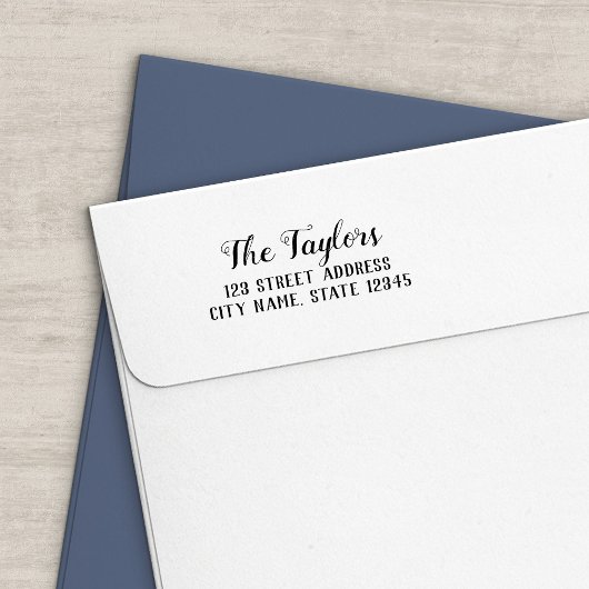 スクリプスタイリッシュトファミリ名差出人住所 セルフインキングスタンプ