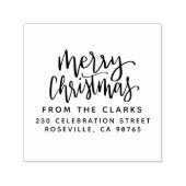 スクリプスタイリッシュトメリークリスマス差出人住所 セルフインキングスタンプ (デザイン)