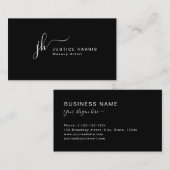 スクリプスタイリッシュトモノグラムモダンプロフェッショナルブシン 名刺 (正面/裏面)