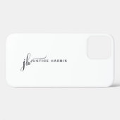 スクリプスタイリッシュトモノグラムモダンミニマルのケースマット Case-Mate iPhoneケース (裏面 (横))