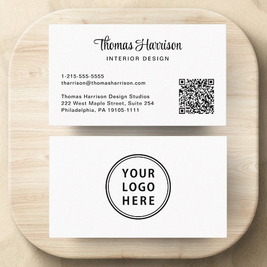 スクリプスタイリッシュトロゴQRコードプロフェッショナル 名刺