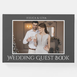 スクリプスタイリッシュト白とグレー |写真 ゲストブック