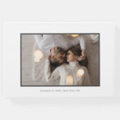 スクリプスタイリッシュト白とグレー |写真 ゲストブック (裏面)