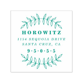 スクリプスタイリッシュト素朴ファミリ名差出人住所 セルフインキングスタンプ