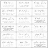 スクリプスタイリッシュト結婚のゲストアドレス シール (正面)