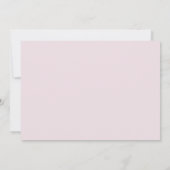 スクリプスタイリッシュト赤ちゃん女の子の名前フォトピンク誕生 案内状 (裏面)