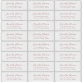 スクリプスタイリッシュト透過差出人住所ラベル シール (正面)