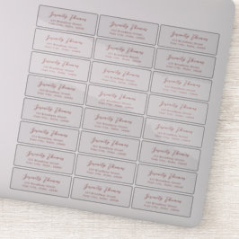 スクリプスタイリッシュト透過差出人住所ラベル シール