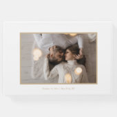 スクリプスタイリッシュト金ゴールドと白 |写真 ゲストブック (裏面)