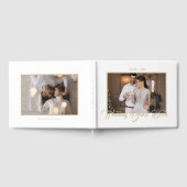 スクリプスタイリッシュト金ゴールドと白 |写真 ゲストブック (全面)