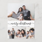スクリプスタイリッシュト4フォトコラージクリスマスホリデー ポストカード (正面)