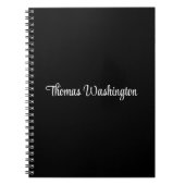 スクリプスタイリッシュト・モノグラム名ブラック ノートブック (正面)