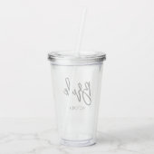 スクリプスタイリッシュト「花嫁」のカスタムブライダルパーティ アクリルタンブラー (裏面)